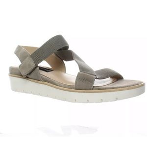 Grey suede wedge sandals Steve Madden